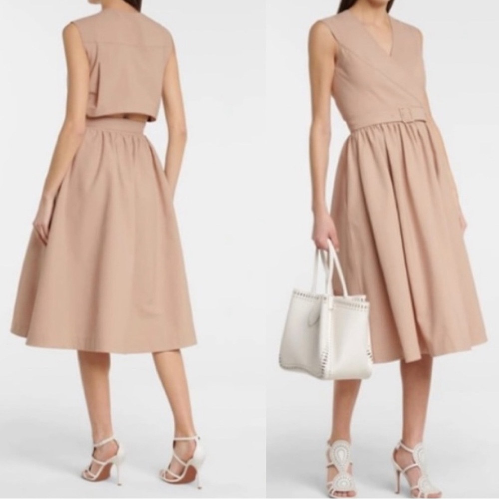 Alaia Belted Sleeveless Wrap Dress